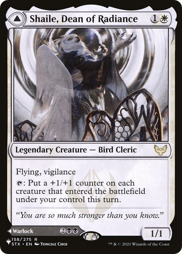 Shaile, Dean of Radiance // Embrose, Dean of Shadow #STX-158 — The List