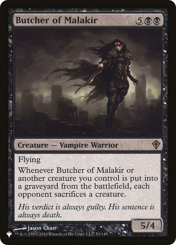 Butcher of Malakir #WWK-53 — The List