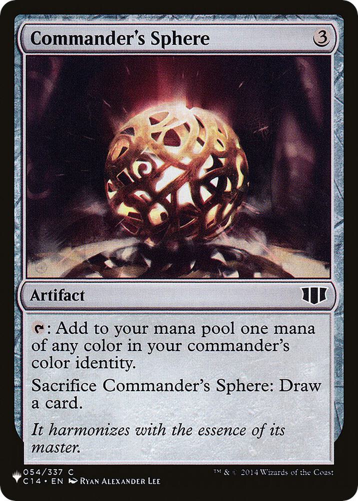 Commander's Sphere #C14-54 — The List