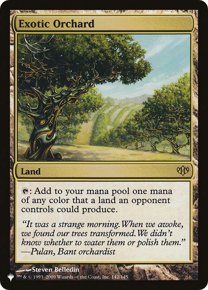 Exotic Orchard #CON-142 — The List