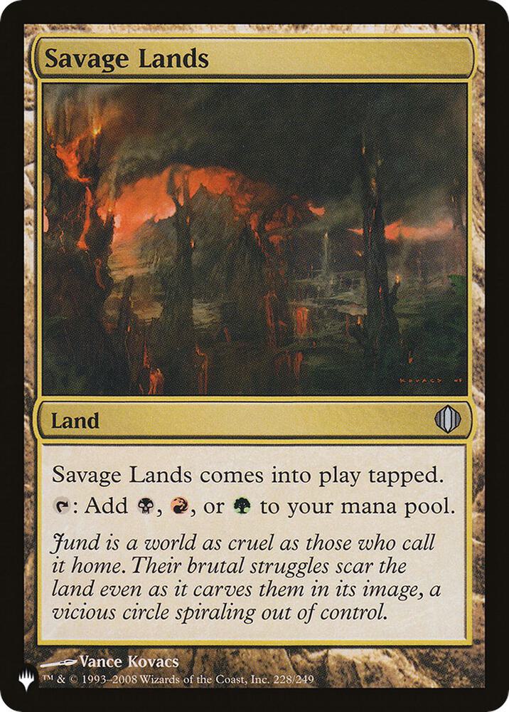 Savage Lands #ALA-228 — The List