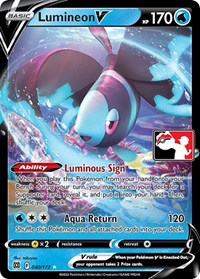 Lumineon V #040/172 from Prize Pack Series Cards Pokemon card image