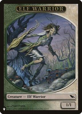 Elf Warrior // Emblem - Tibalt, Cosmic Impostor Double-sided Token 12 // 21 – The List Reprints (Token)