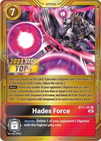 Hades Force (2023 Store Top 4) - Dimensional Phase - Digimon card