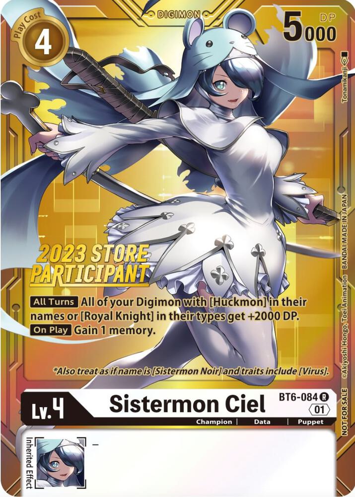 Sistermon Ciel (2023 Store Participant) - Double Diamond - Digimon Card Game