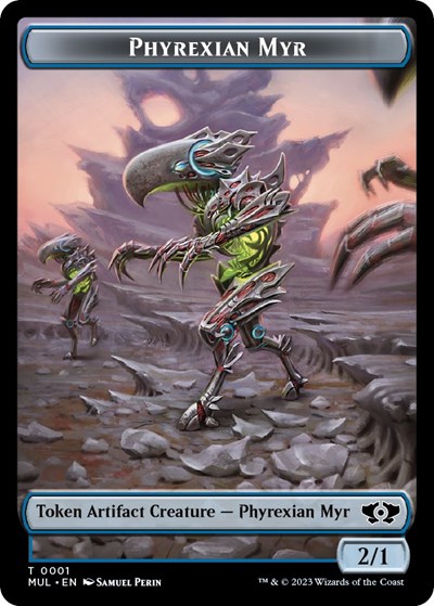 Phyrexian Myr // Dinosaur Double-Sided Token