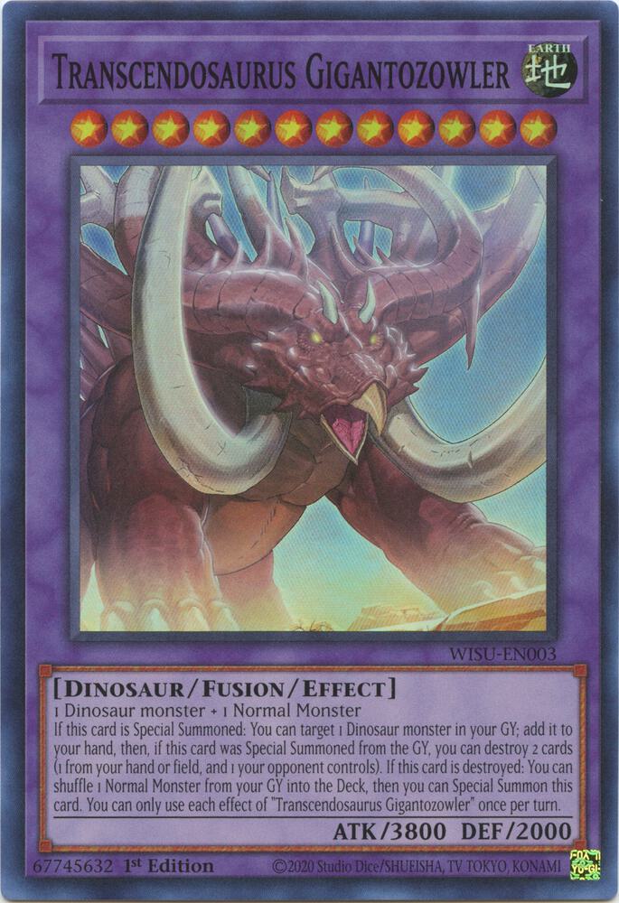 Transcendosaurus Gigantozowler - Wild Survivors - YuGiOh