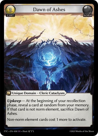 Dawn of Ashes card
