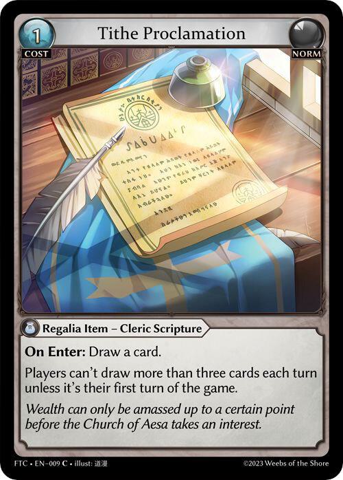 Tithe Proclamation - Fractured Crown - Grand Archive TCG