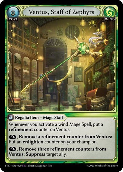 Ventus, Staff of Zephyrs card