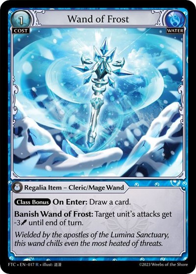 Wand of Frost — Foil Fractured Crown Rare Grand Archive card — value and price