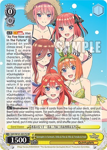 Quintuplets in Swimsuits, Ichika & Nino & Miku & Yotsuba & Itsuki (SR) card