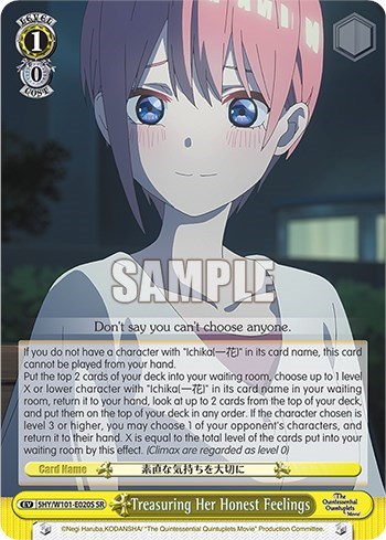 Treasuring Her Honest Feelings (SR) card