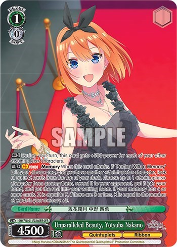 Unparalleled Beauty, Yotsuba Nakano (OFR) card