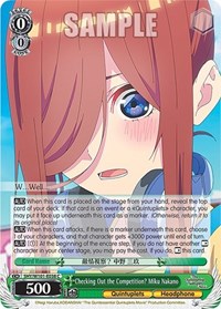 Checking Out the Competition? Miku Nakano (5HY/W101-E038 C) card