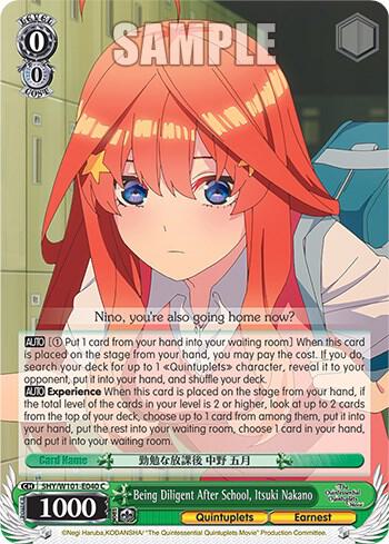 Being Diligent After School, Itsuki Nakano