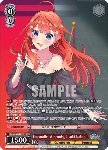 Unparalleled Beauty, Itsuki Nakano (OFR) card