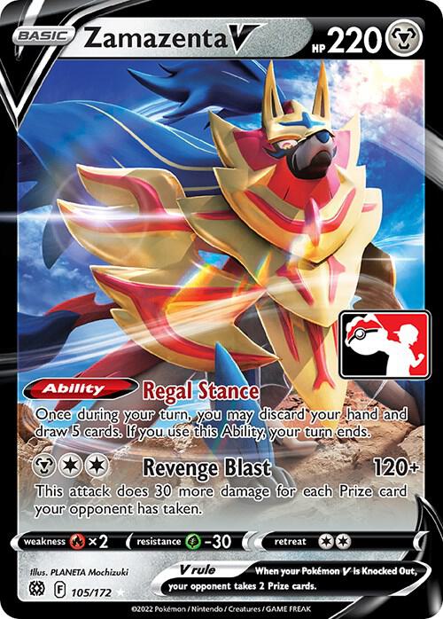 Zamazenta V 105/172 from Prize Pack Series Cards