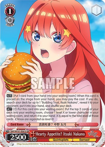 Hearty Appetite? Itsuki Nakano (SR) card
