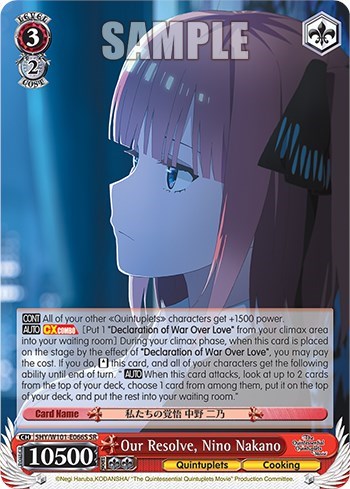 Our Resolve, Nino Nakano (SR) card