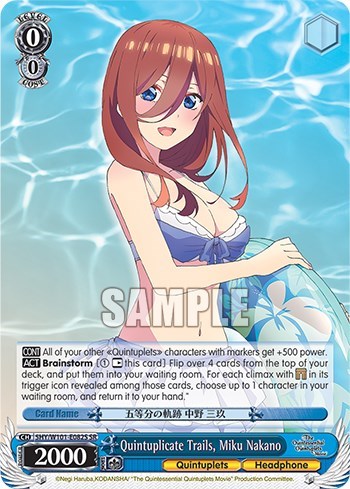 Quintuplicate Trails, Miku Nakano (SR) card