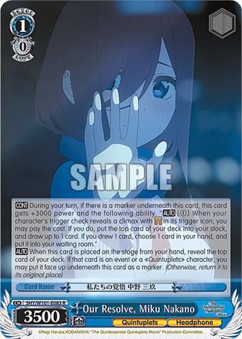 Our Resolve, Miku Nakano