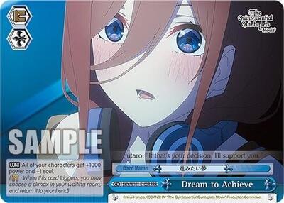 Dream to Achieve (RRR) card