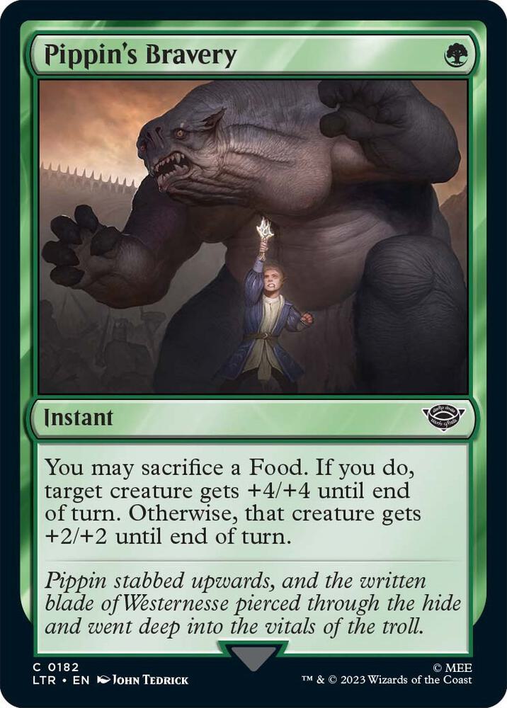 Pippin's Bravery - Universes Beyond: The Lord of the Rings: Tales of  Middle-earth - Magic: The Gathering