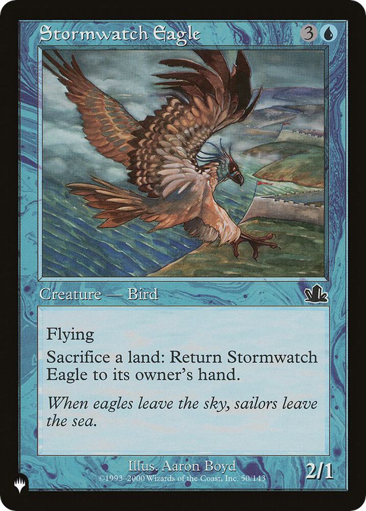 Stormwatch Eagle #PCY-50 — The List