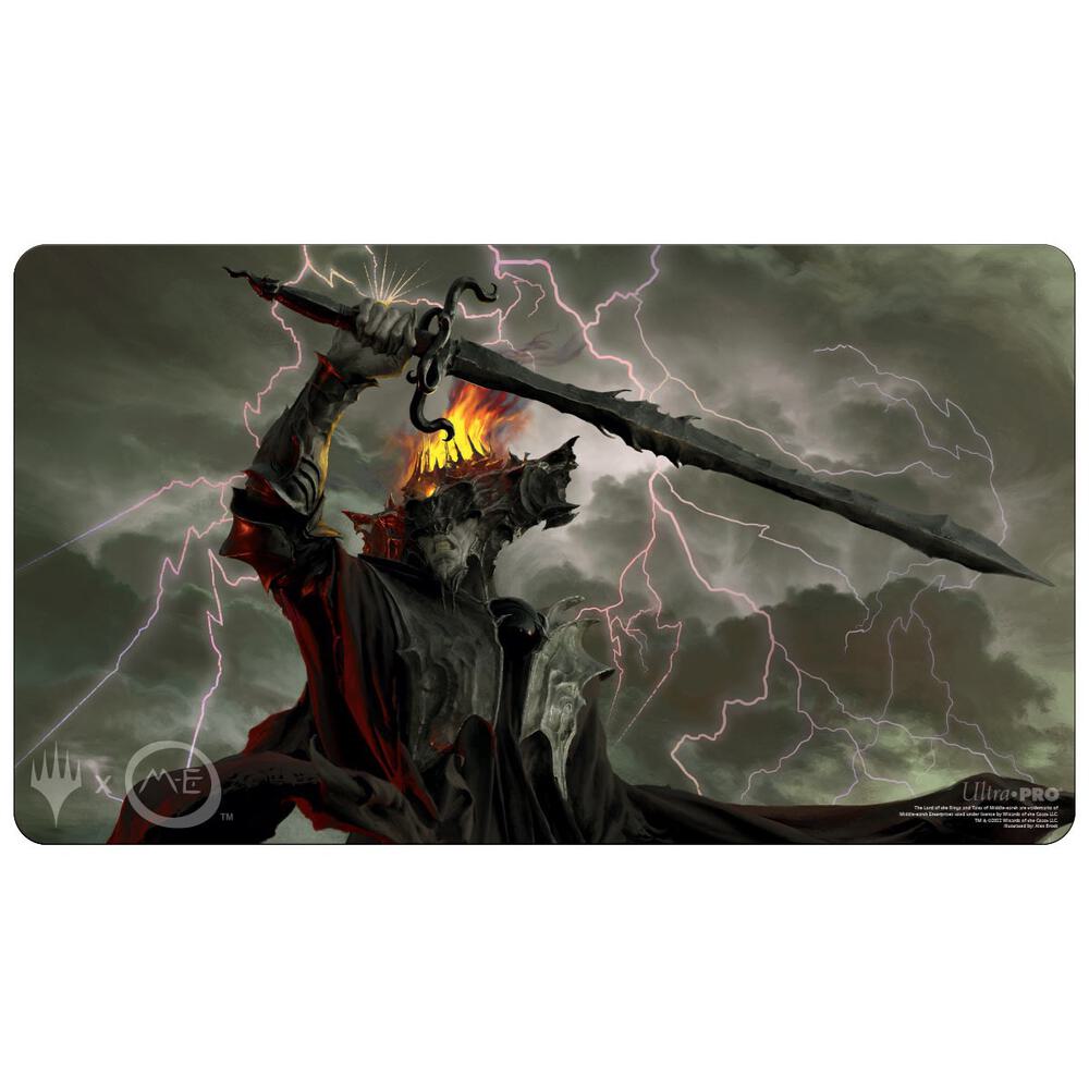 The Lord of the Rings: Tales of Middle-earth Sauron (V1) Standard Gaming Playmat for Magic: The Gathering — sealed Ultra PRO product photographed on a white background