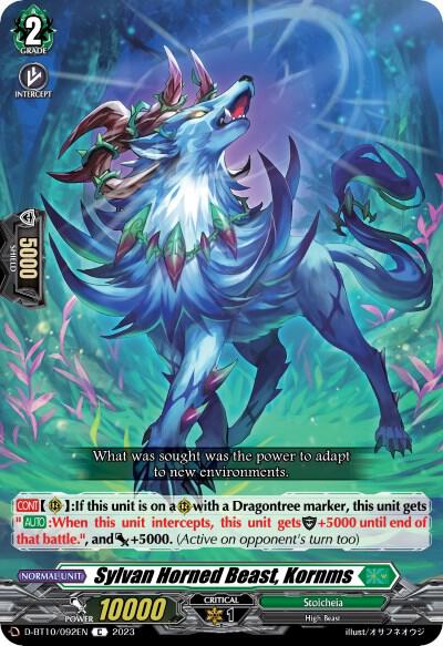 Sylvan Horned Beast Kornms Price & Card Details — D-BT10: Dragon