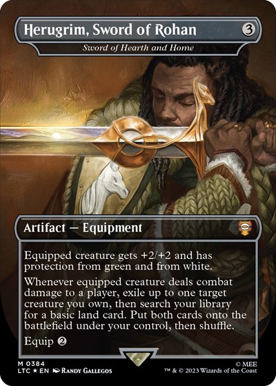 Herugrim, Sword of Rohan - Sword of Hearth and Home (Borderless) (Surge Foil)