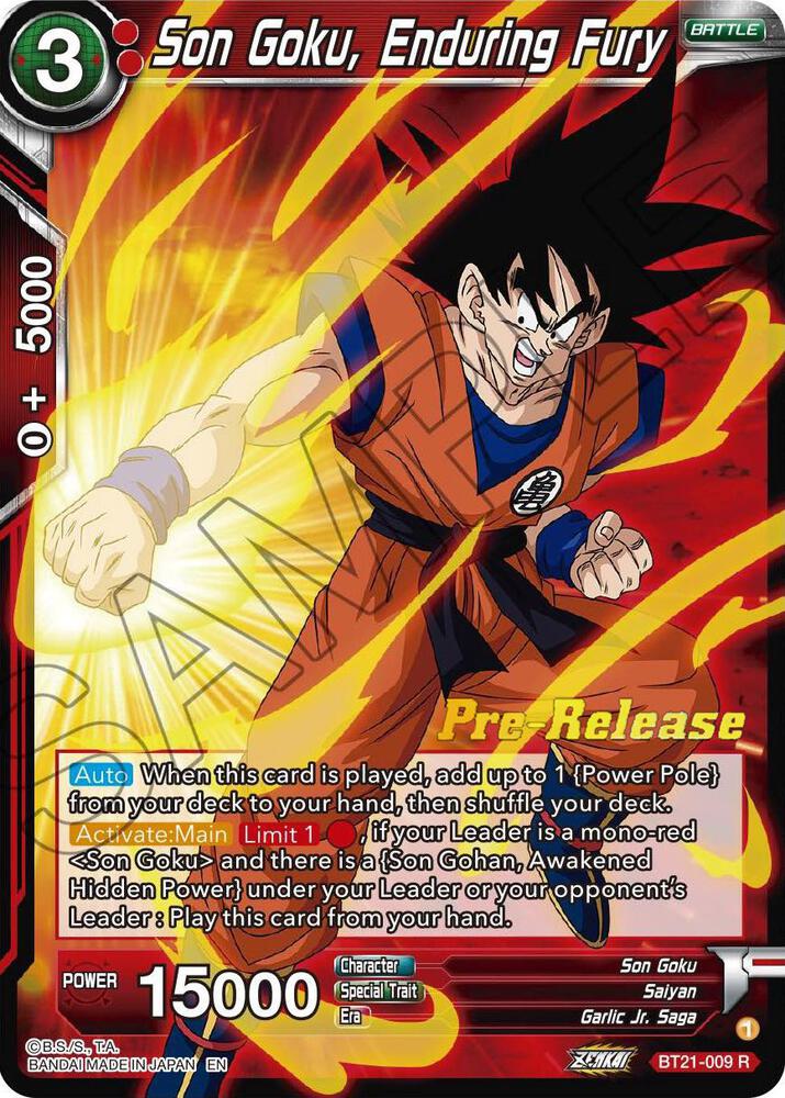 Son Goku, Enduring Fury #BT21-009 — Wild Resurgence Pre-Release Cards