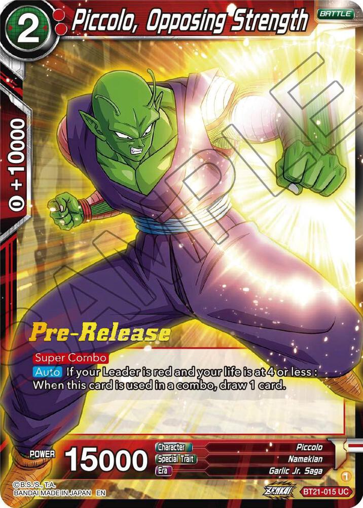 Piccolo, Opposing Strength #BT21-015 — Wild Resurgence Pre-Release Cards