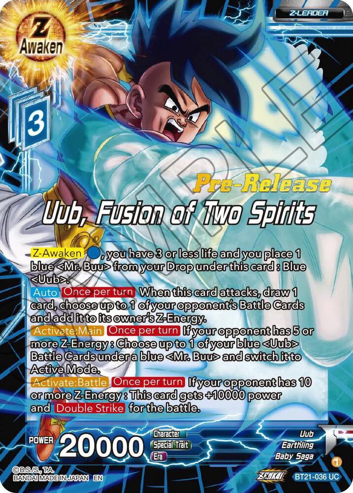 Uub, Fusion of Two Spirits - Wild Resurgence Pre-Release Cards