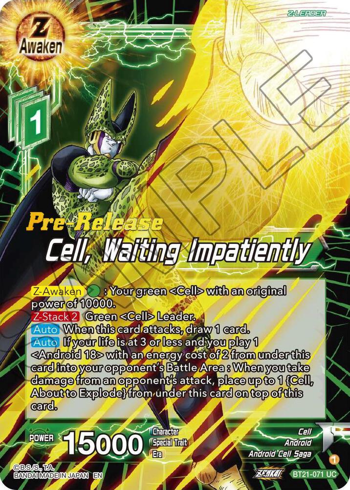 Cell, Waiting Impatiently #BT21-071 — Wild Resurgence Pre-Release Cards