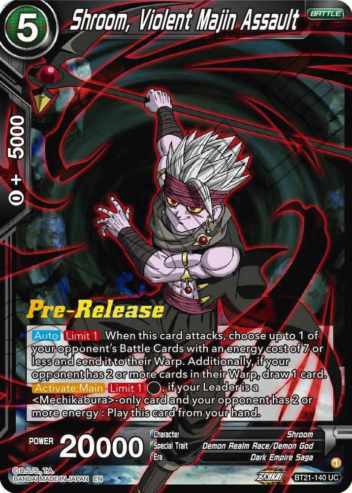 Shroom, Violent Majin Assault #BT21-140 — Wild Resurgence Pre-Release Cards