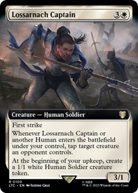 Lossarnach Captain (Extended Art) - Commander: The Lord of the Rings: Tales of Middle-earth - Magic: The Gathering card