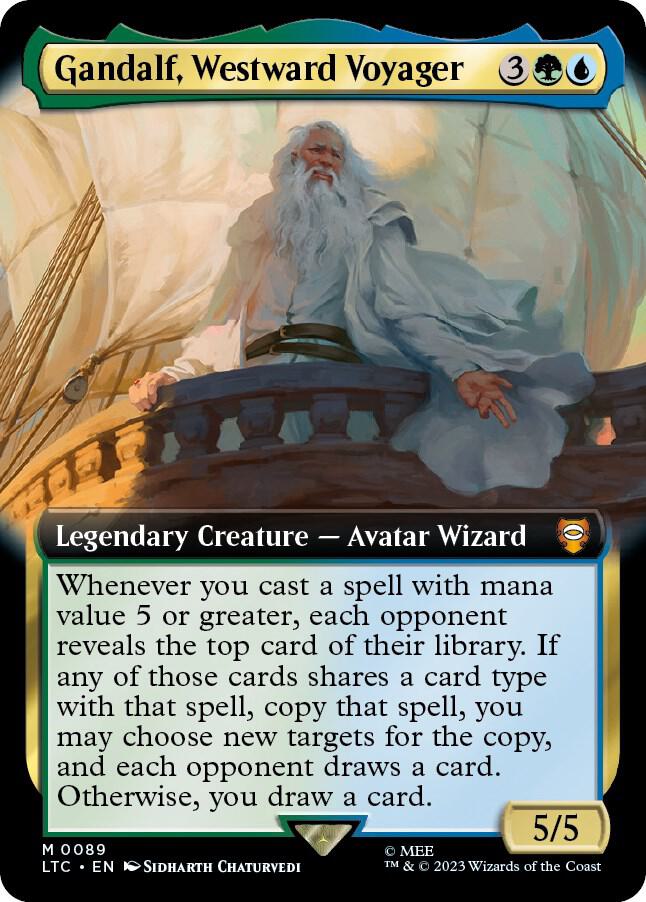 Gandalf, Westward Voyager (Extended Art) - Commander: The Lord of