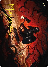 Gimli, Counter of Kills Art Card (44/81) (Gold-Stamped Signature) - Art Series: Universes Beyond: The Lord of the Rings: Tales of Middle-earth - Magic: The Gathering card