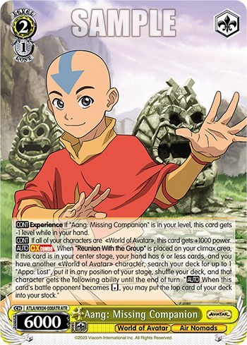 Aang: Missing Companion (ATR) card