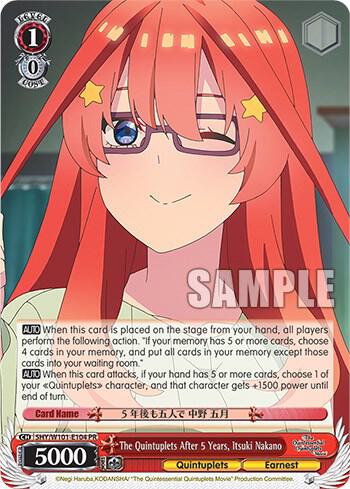 The Quintuplets After 5 Years, Itsuki Nakano