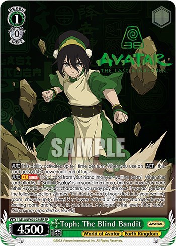 Toph: The Blind Bandit (SP) card