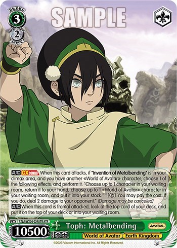 Toph: Metalbending (ATR) Avatar: The Last Airbender Avatar Rare Weiss Schwarz card — value and price