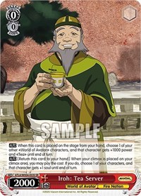 Iroh: Tea Server (SR) - Weiss Schwarz Avatar: The Last Airbender trading card