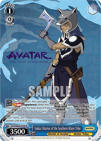 Sokka: Warrior of the Southern Water Tribe (SP) card