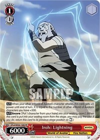 Iroh: Lightning (Foil) - Weiss Schwarz Avatar: The Last Airbender trading card