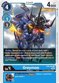Greymon - EX4-016 - Alternative Being Booster - Digimon card