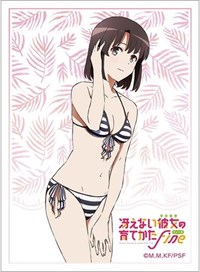 Curtain Damashii Imported Card Sleeves Saekano: How to Raise a Boring Girlfriend Sleeves - Megumi Kato/Swimsuit (65-pack)