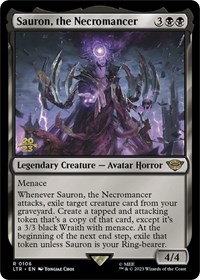 Sauron, the Necromancer - Prerelease Cards - Magic: The Gathering card